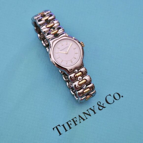 Tiffany & Co. Accessories - Vintage Tiffany & Co. TESORO 18k Yellow Gold Stainless Steel 2-Tone Quartz Watch